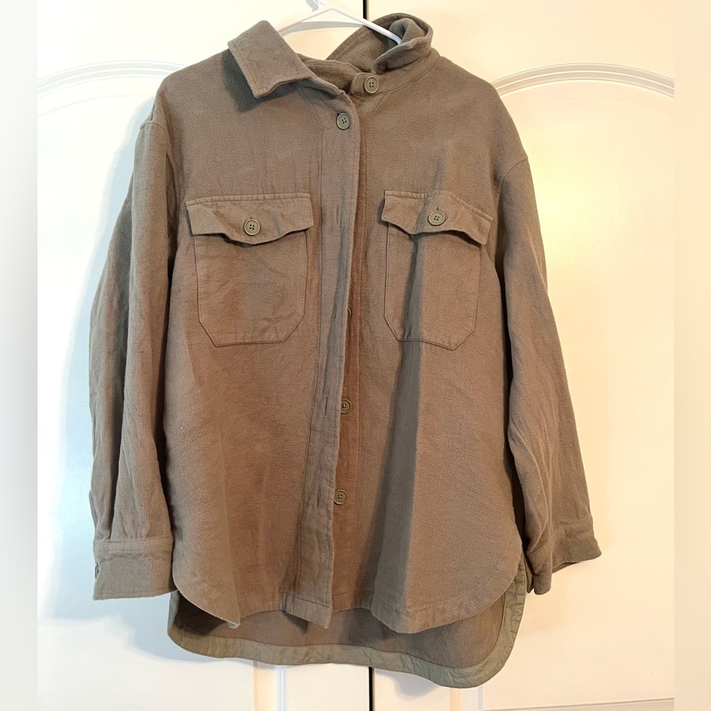 Green Button Down